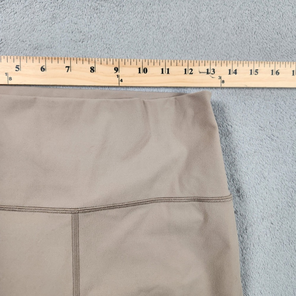 HeyNuts High Waisted Yoga Leggings Womens Size L 12 Tan 27" inseam - Picture 6 of 9
